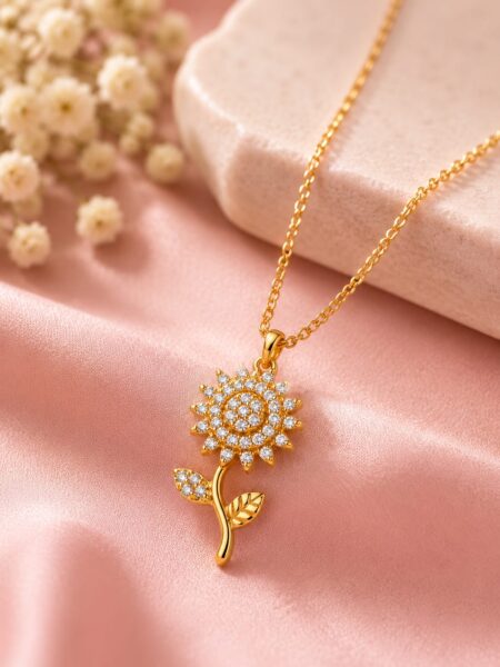 Stone flower pendant